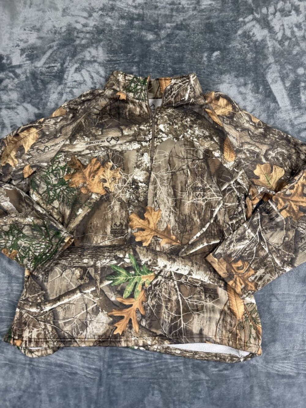 Realtree XL Mens Fleece Pullover Camo Hunting Jacket